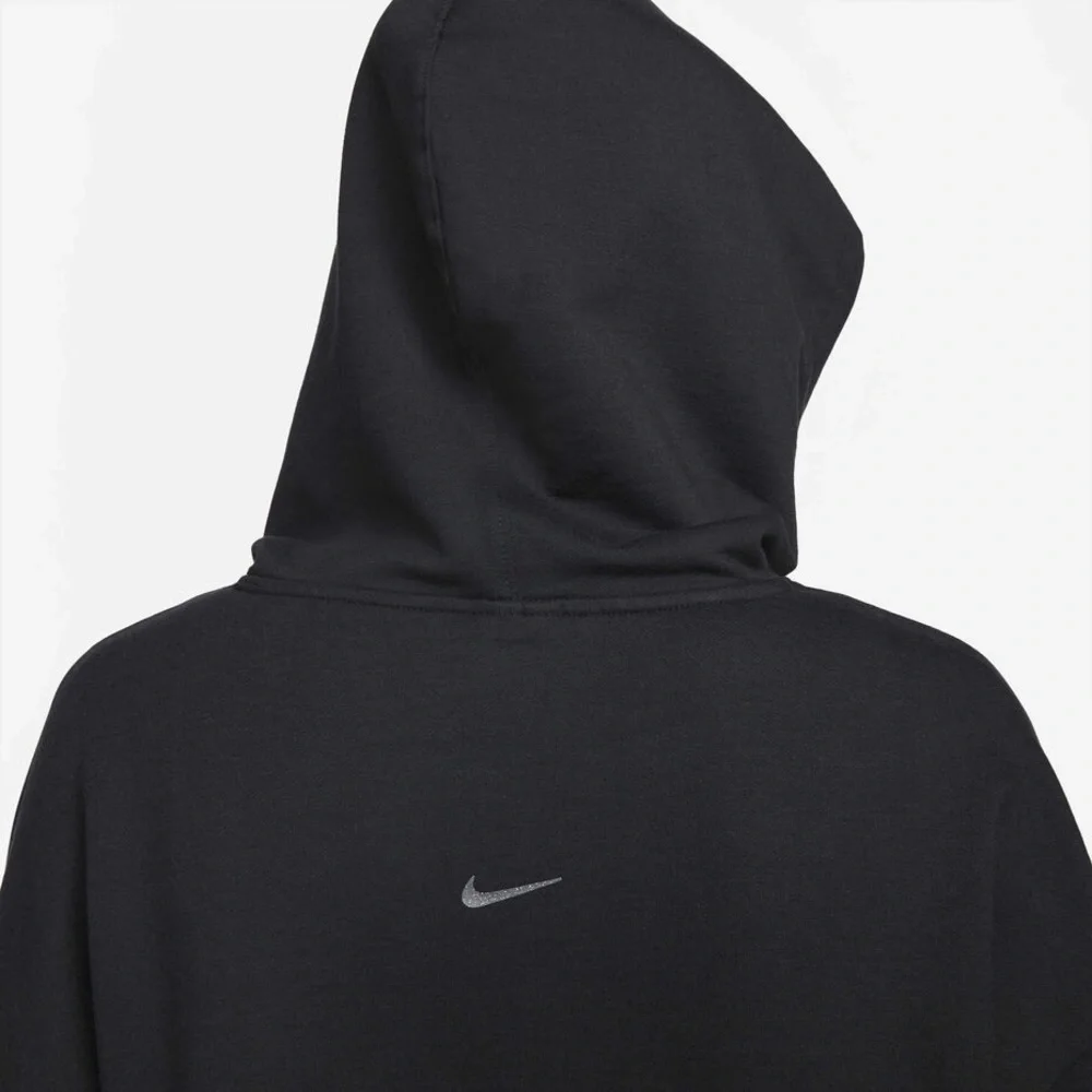 Nike Yoga Luxe Women's Cropped Fleece Hoodie in Black